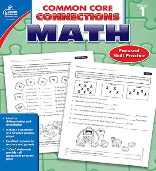 common core connection math 1 Carson Dellosa-Common Core Connections Math Grade 1 Workbook-Printable
